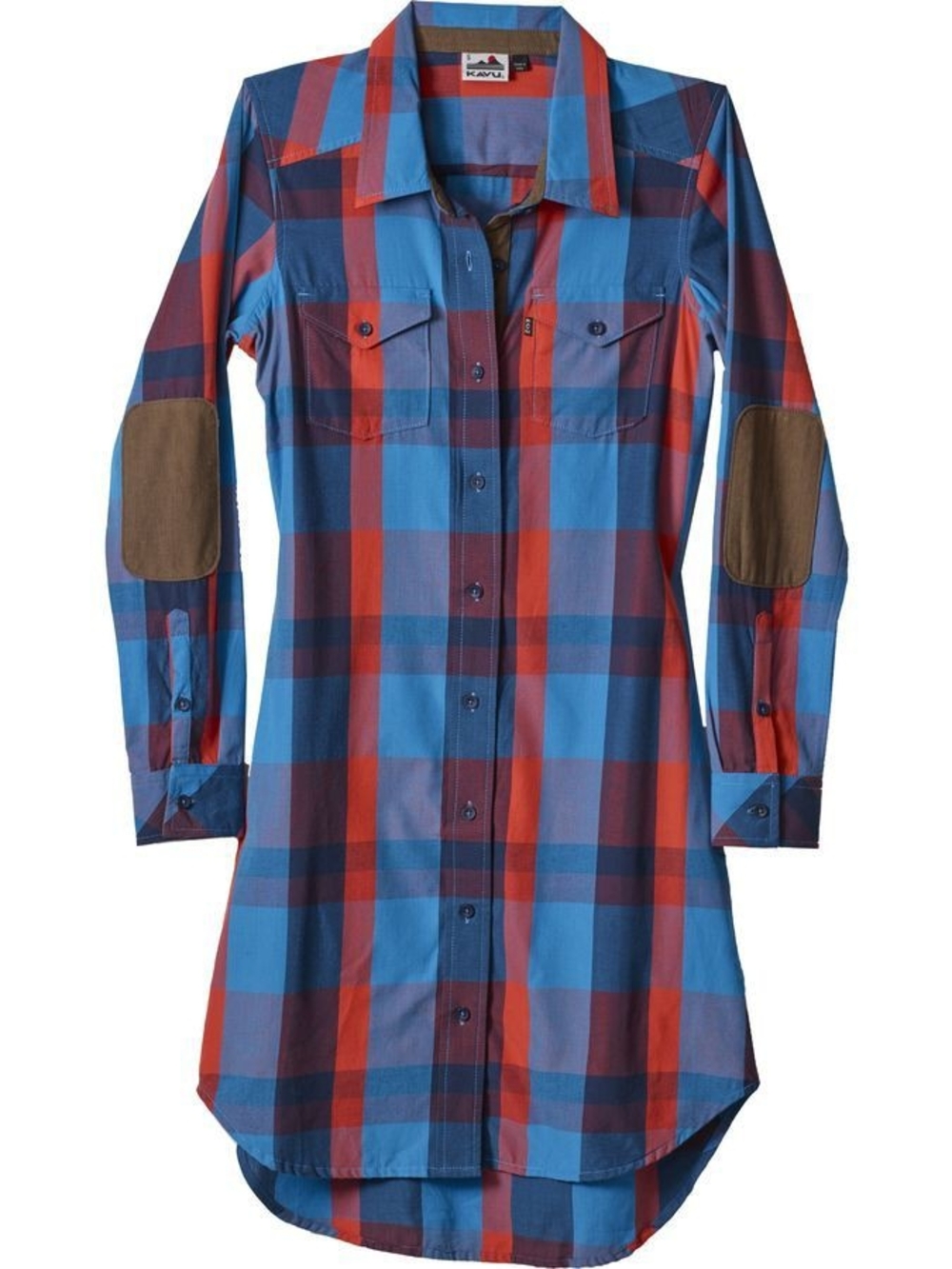 Plaid Kavu Long-Sleeve Shirt Dress